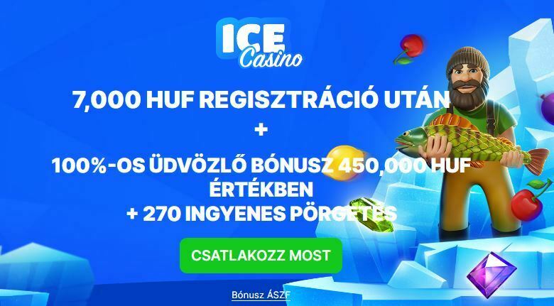 Ice Casino 7,000 Ft befizetés nélküli bónusz